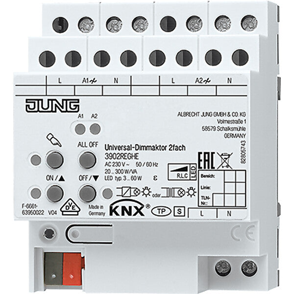 JUNG KNX Universal-Dimmaktor 2fach 3902 REGHE